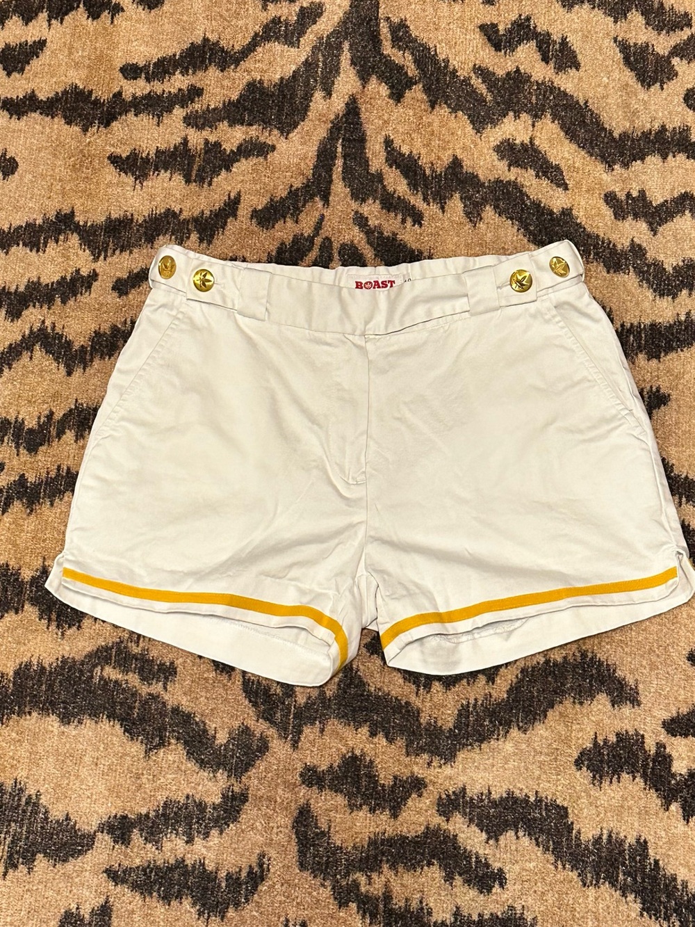 Vintage Boast White Stripe-Trim Shorts